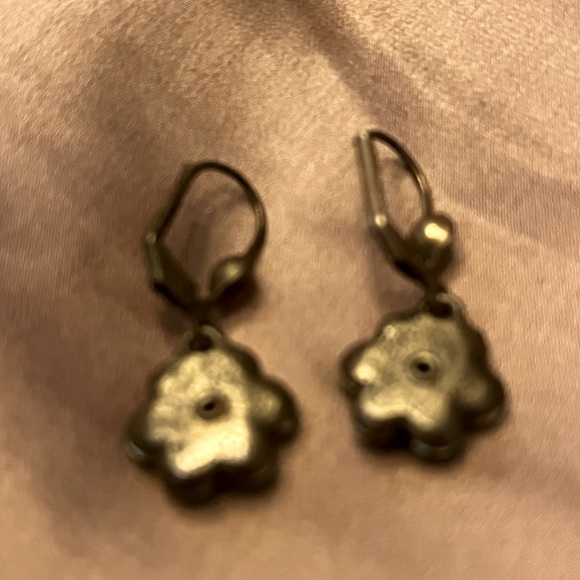 Vintage Michael Negrin drop earrings, Aurora borealis, pristine condition - Picture 3 of 4